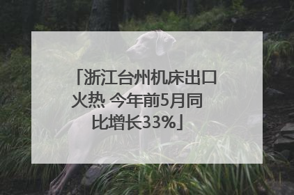 浙江台州机床出口火热 今年前5月同比增长33%