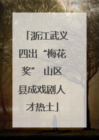 浙江武义四出“梅花奖” 山区县成戏剧人才热土