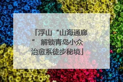 浮山“山海通廊” 解锁青岛小众治愈系徒步秘境