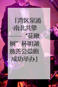 湾区泉涌·南北共擎——“花楸树”杯明湖慈善公益跑成功举办