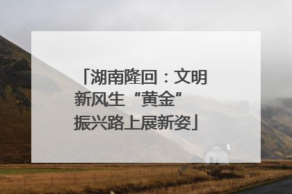 湖南隆回：文明新风生“黄金” 振兴路上展新姿