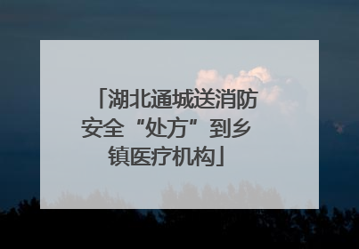 湖北通城送消防安全“处方”到乡镇医疗机构