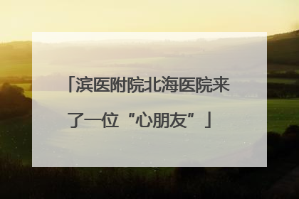 滨医附院北海医院来了一位“心朋友”