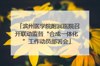 滨州医学院附属医院召开联动监督“合成一体化”工作动员部署会