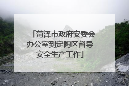 菏泽市政府安委会办公室到定陶区督导安全生产工作