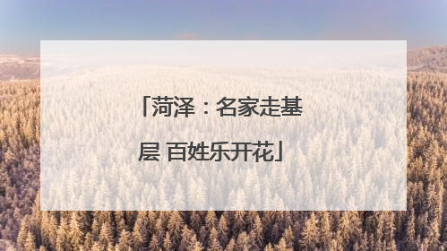菏泽：名家走基层 百姓乐开花
