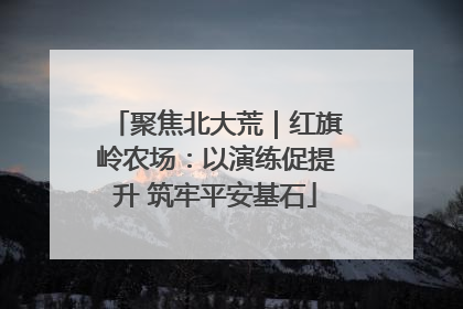 聚焦北大荒｜红旗岭农场：以演练促提升 筑牢平安基石