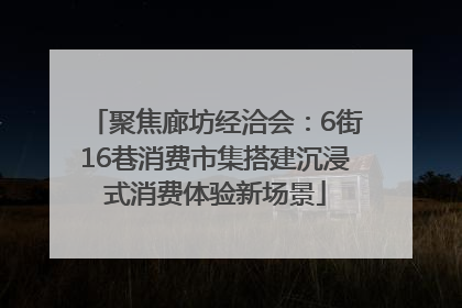 聚焦廊坊经洽会：6街16巷消费市集搭建沉浸式消费体验新场景