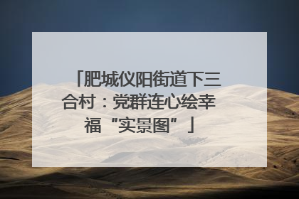 肥城仪阳街道下三合村：党群连心绘幸福“实景图”