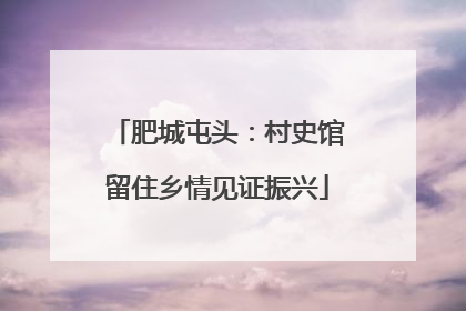 肥城屯头：村史馆留住乡情见证振兴