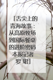 舌尖上的青海故事：从高原牧场到国际餐桌的进阶密码 本报记者 罗 珺