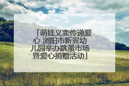 萌娃义卖传递爱心 浏阳市新翼幼儿园举办跳蚤市场暨爱心捐赠活动