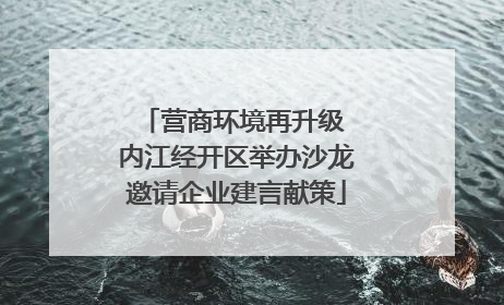 营商环境再升级 内江经开区举办沙龙邀请企业建言献策