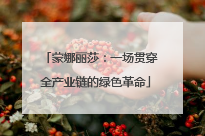蒙娜丽莎：一场贯穿全产业链的绿色革命