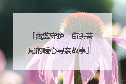 藏蓝守护：街头巷尾的暖心寻亲故事