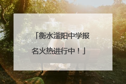 衡水滏阳中学报名火热进行中！