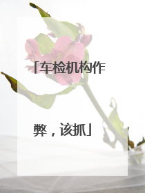 车检机构作弊，该抓
