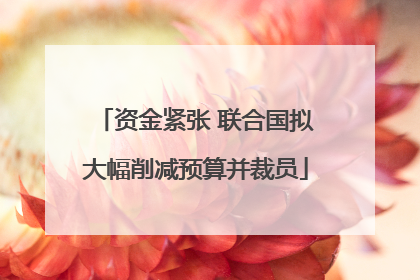 资金紧张 联合国拟大幅削减预算并裁员
