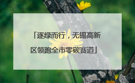 逐绿而行，无锡高新区领跑全市零碳赛道