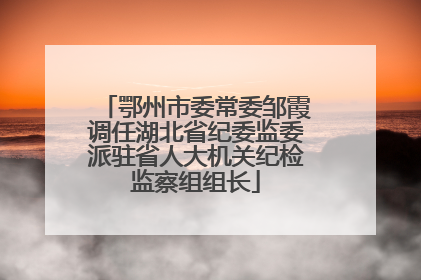鄂州市委常委邹霞调任湖北省纪委监委派驻省人大机关纪检监察组组长