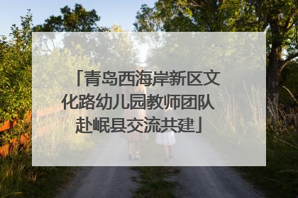 青岛西海岸新区文化路幼儿园教师团队赴岷县交流共建