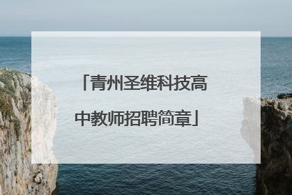 青州圣维科技高中教师招聘简章