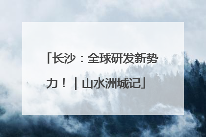 长沙：全球研发新势力！｜山水洲城记