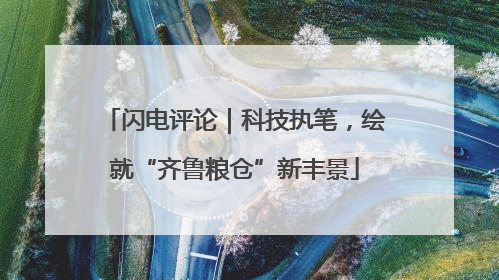 闪电评论｜科技执笔，绘就“齐鲁粮仓”新丰景