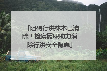 阻碍行洪林木已清除！检察履职助力消除行洪安全隐患