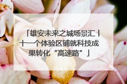雄安未来之城场景汇丨十一个体验区铺就科技成果转化“高速路”