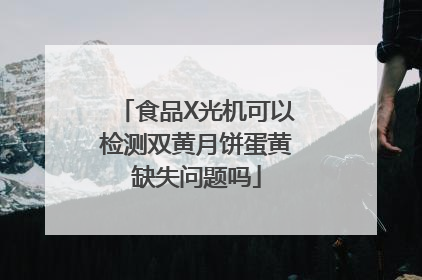 食品X光机可以检测双黄月饼蛋黄缺失问题吗