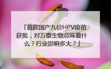 首款国产九价HPV疫苗获批，对万泰生物意味着什么？行业影响多大？