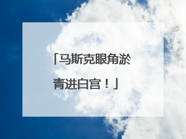 马斯克眼角淤青进白宫！