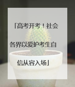 高考开考！社会各界以爱护考生自信从容入场