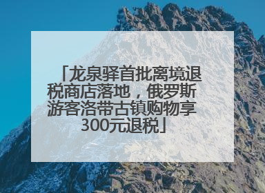 龙泉驿首批离境退税商店落地，俄罗斯游客洛带古镇购物享300元退税