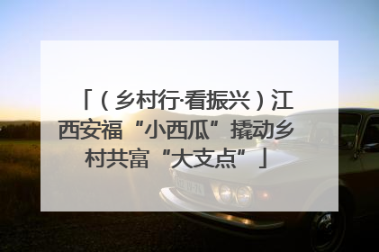 （乡村行·看振兴）江西安福“小西瓜”撬动乡村共富“大支点”