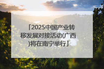 2025中国产业转移发展对接活动(广西)将在南宁举行
