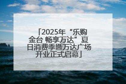 2025年“乐购金台 畅享万达”夏日消费季暨万达广场开业正式启幕