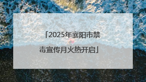 2025年襄阳市禁毒宣传月火热开启