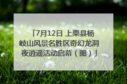 7月12日 上栗县杨岐山风景名胜区奇幻龙洞夜逍遥活动启幕（图）
