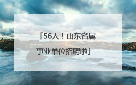 56人！山东省属事业单位招聘啦