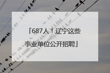 687人！辽宁这些事业单位公开招聘