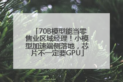 70B模型能当零售业区域经理！小模型加速端侧落地，芯片不一定要GPU
