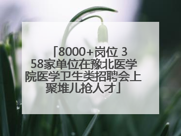 8000+岗位 358家单位在豫北医学院医学卫生类招聘会上聚堆儿抢人才