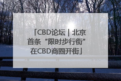 CBD论坛｜北京首条“限时步行街”在CBD商圈开街