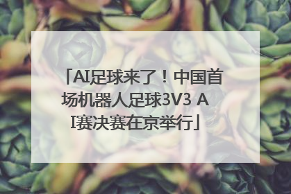 AI足球来了！中国首场机器人足球3V3 AI赛决赛在京举行