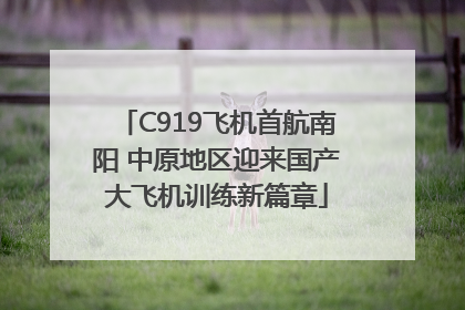 C919飞机首航南阳 中原地区迎来国产大飞机训练新篇章